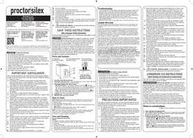 Notice PROCTOR SILEX 22302 Grille pain