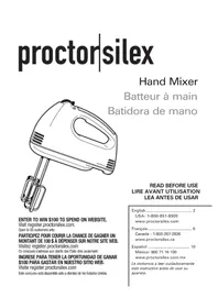 Notice PROCTOR SILEX 62509PS Batteur électrique