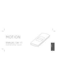 Notice MOTION CM11 Télécommande