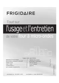 Notice FRIGIDAIRE MWV150KB Four à micro-ondes