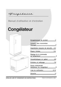 Notice FRIGIDAIRE GLFC2027FW Congélateur