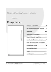 Notice FRIGIDAIRE PLFH1779GS Congélateur