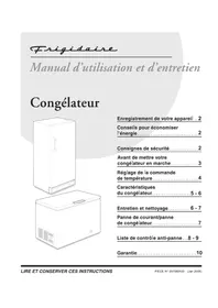 Notice FRIGIDAIRE FFC0723GB Congélateur