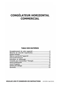 Notice FRIGIDAIRE FCCS181QW Congélateur