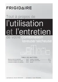 Notice FRIGIDAIRE FFLE4033QW Sèche-linge