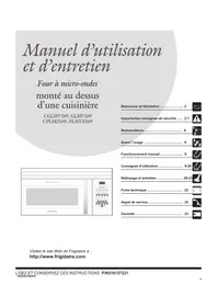 Notice FRIGIDAIRE PLMVZ169GC Four à micro-ondes