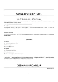Notice FRIGIDAIRE FDM30R1 Déshumidificateur