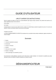 Notice FRIGIDAIRE FDM25S1 Déshumidificateur