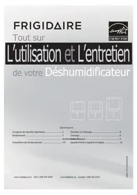 Notice FRIGIDAIRE FAD504DUP Déshumidificateur