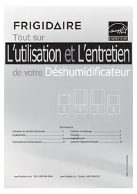 Notice FRIGIDAIRE FAD504TDDW Déshumidificateur