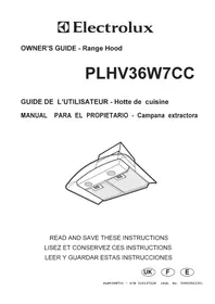 Notice FRIGIDAIRE PLHV36W7CC Ventilateur