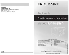 Notice FRIGIDAIRE FPTT04D7MS Grille pain
