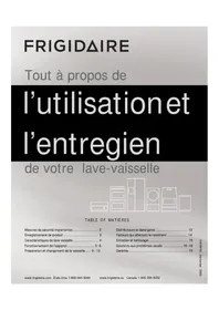 Notice FRIGIDAIRE FGHD2433KW Lave-vaisselle