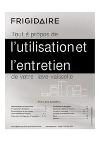Notice FRIGIDAIRE FGHD2455LW Lave-vaisselle