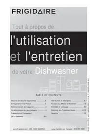 Notice FRIGIDAIRE FBD2400KQ Lave-vaisselle
