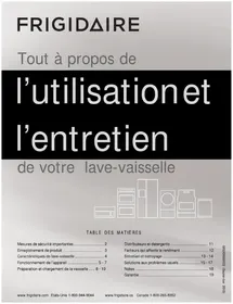 Notice FRIGIDAIRE FGHD2455LB Lave-vaisselle