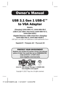 Notice Tripp Lite U44406NVUBC Accessoire informatique