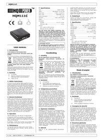 Notice HQ Power HQM111C Convertisseur vidéo