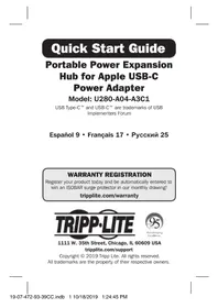 Notice Tripp Lite U280A04A3C1 Accessoire informatique