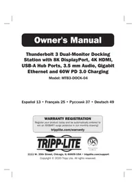 Notice Tripp Lite MTB3DOCK04 Accessoire informatique