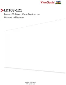 Notice VIEWSONIC LD108121 Écran LED