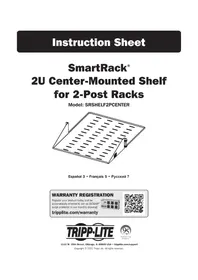 Notice Tripp Lite SRSHELF2PCENTER Accessoire informatique