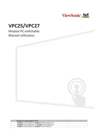 Notice VIEWSONIC VPC25W53P1 Module informatique