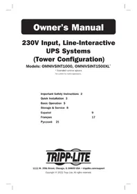 Notice Tripp Lite OMNIVSINT800 Onduleur