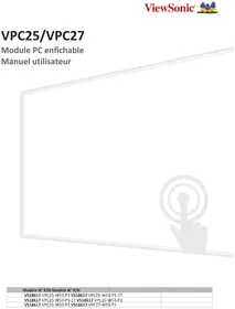 Notice VIEWSONIC VPC25W53P2 Écran tactile interactif