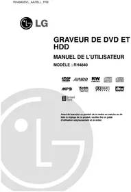 Notice LG RH4840SVL Graveur DVD
