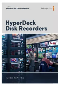 Notice Blackmagic Design HYPERDECK STUDIO 4K PRO ビデオデッキ