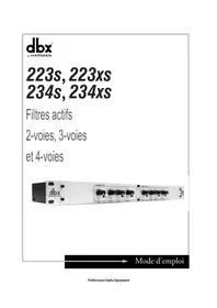 Notice DBX 223XS Équipement audio professionnel