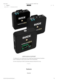 Notice Røde WIRELESS GO II Microphone