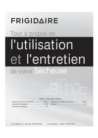 Notice FRIGIDAIRE FARG4044MW Sèche-linge