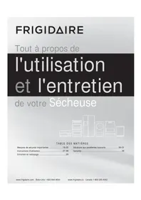 Notice FRIGIDAIRE FARG4043MW Sèche-linge