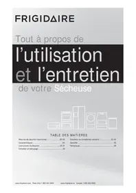 Notice FRIGIDAIRE FFSE5115PW Sèche-linge