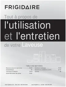 Notice FRIGIDAIRE FAFW3511KW Machine à laver