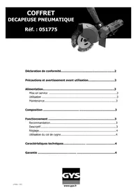 Notice GYS 051775 Décapeuse pneumatique