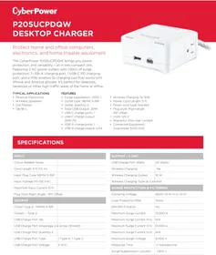 Notice CyberPower P205UCPDQW Chargeur électrique