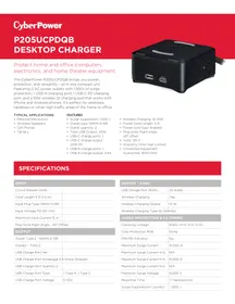 Notice CyberPower P205UCPDQB Chargeur de bureau