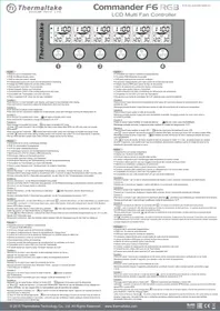 Notice THERMALTAKE COMMANDER F6 RGB Contrôleur de ventilateurs