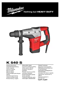 Notice MILWAUKEE K 540 S молоток