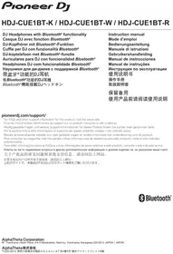 Notice PIONEER HDJCUE1BT Casque audio
