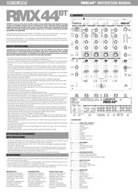 Notice Reloop RMX44 BT Equipement DJ