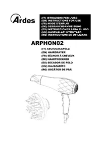 Notice ARDES ARPHON02 Hajszárító