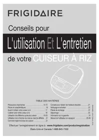 Notice FRIGIDAIRE FPRC10D7NW Cuiseur à riz