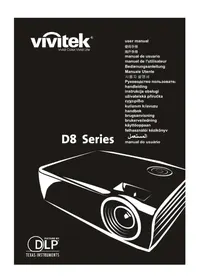 Notice VIVITEK D835 Projecteur