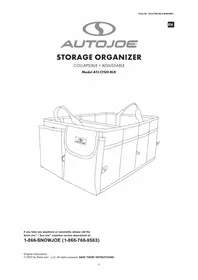 Notice Auto Joe ATJCTSOBLK Organisateur de rangement