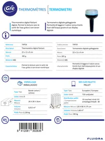 Notice GRE THP24 Thermomètre