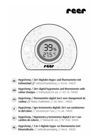 Notice Reer HYGROTEMP 94020 Thermomètre